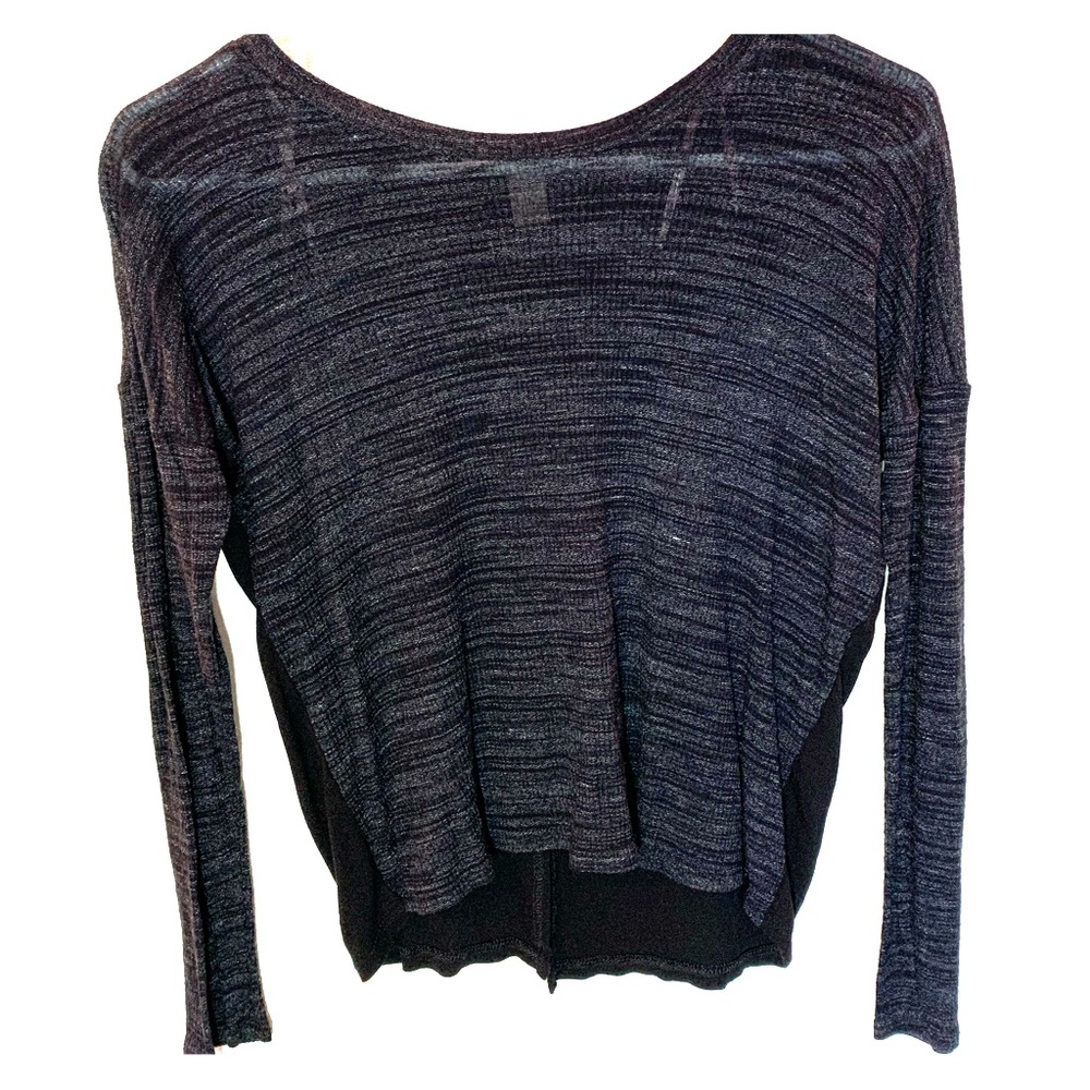 Black split back sweater